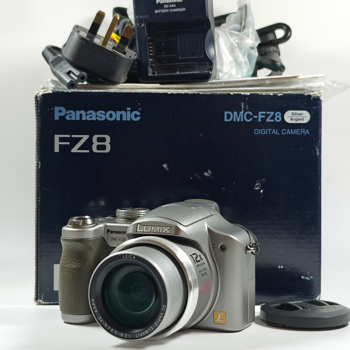 Panasonic LUMIX DMC-FZ8 Digital Camera 7.2MP 12x Zoom Silver, Charger, Boxed - Native Sole Cameras