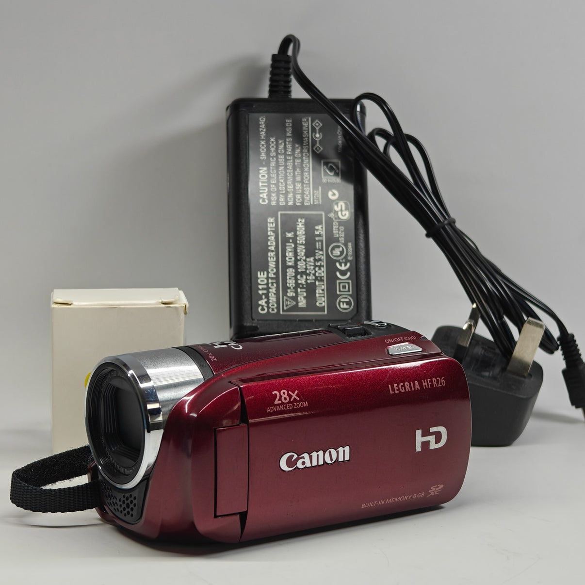 Canon LEGRIA HF R26 Camcorder Red 8GB Built-in HD CMOS 28x Zoom + Charger - Native Sole Cameras