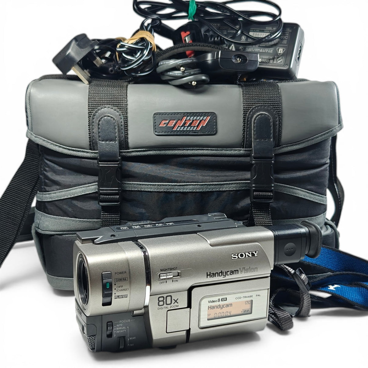 Sony Handycam CCD-TRV48E Video8 XR Camcorder 20x Zoom NightShot + Charger & Bag - Native Sole Cameras