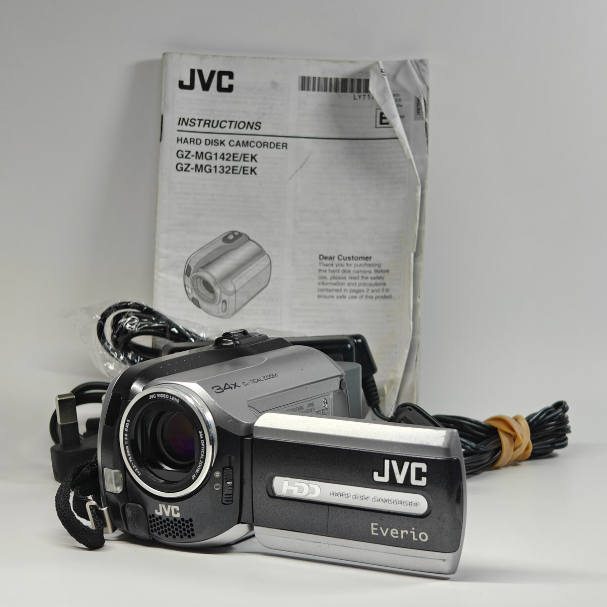 JVC Everio GZ-MG142 Camcorder 40GB HDD 34x Zoom Video Cam + Charger, Manual, USB - Native Sole Cameras