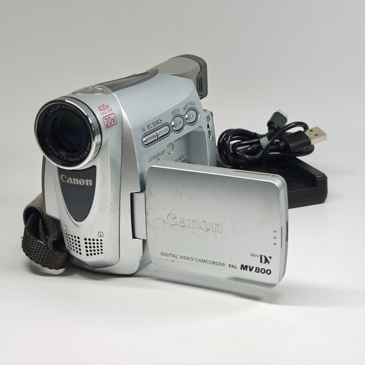 Canon MV800 MiniDV Camcorder Silver 20x 400x Zoom Digital Video Cam + Charger - Native Sole Cameras