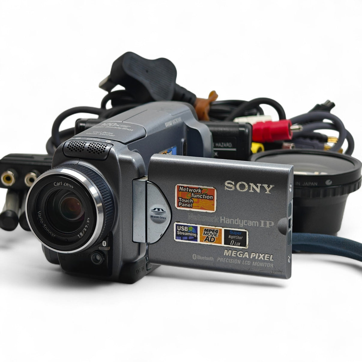 Sony Handycam DCR-IP55E Camcorder MicroMV Tape Night Vision Video Camera Bundle.