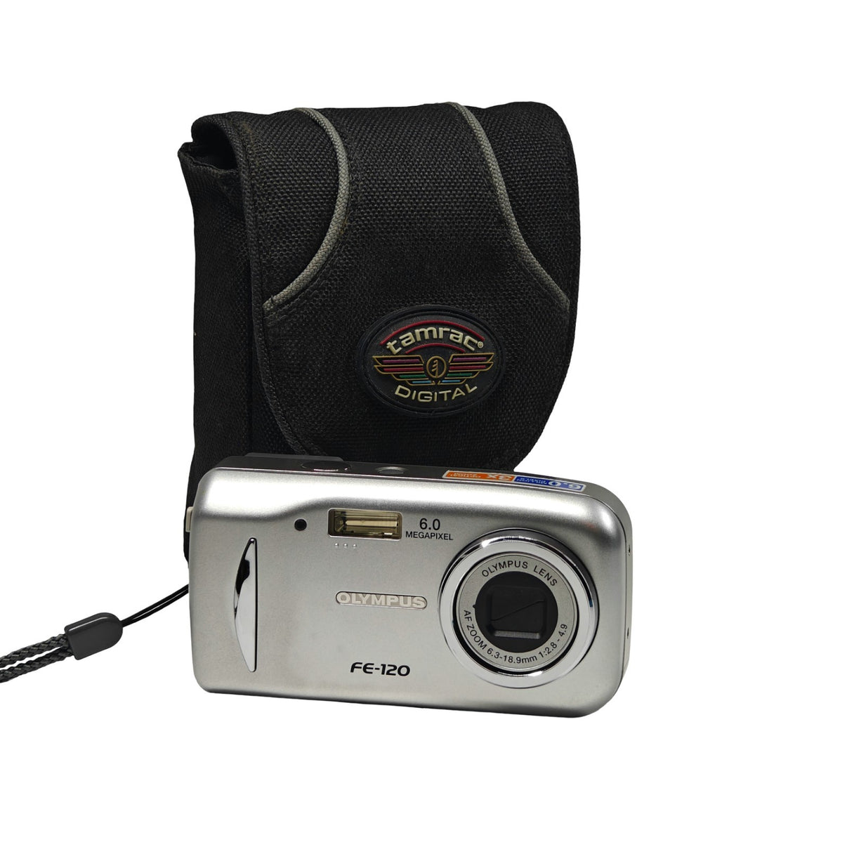 Olympus FE-120 6MP Digital Camera Silver AF 3x Optical Zoom Retro Digicam + Case - Native Sole Cameras