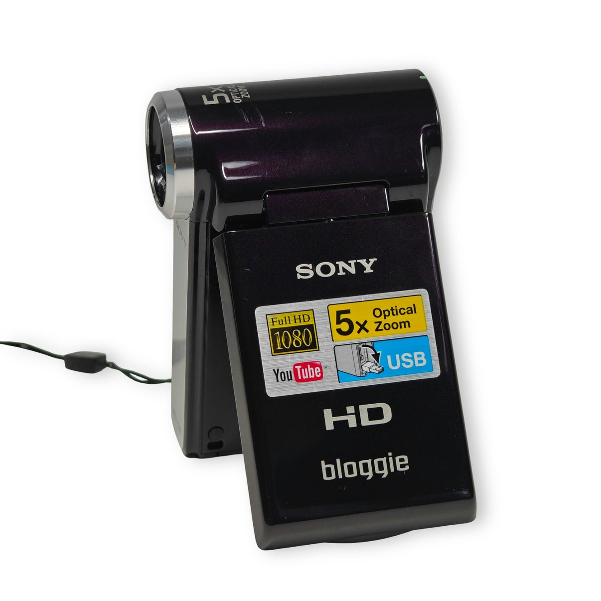 Sony Bloggie MHS-CM5 Camcorder Dark Purple 5.0MP HD 1080p CMOS - READ - Native Sole Cameras