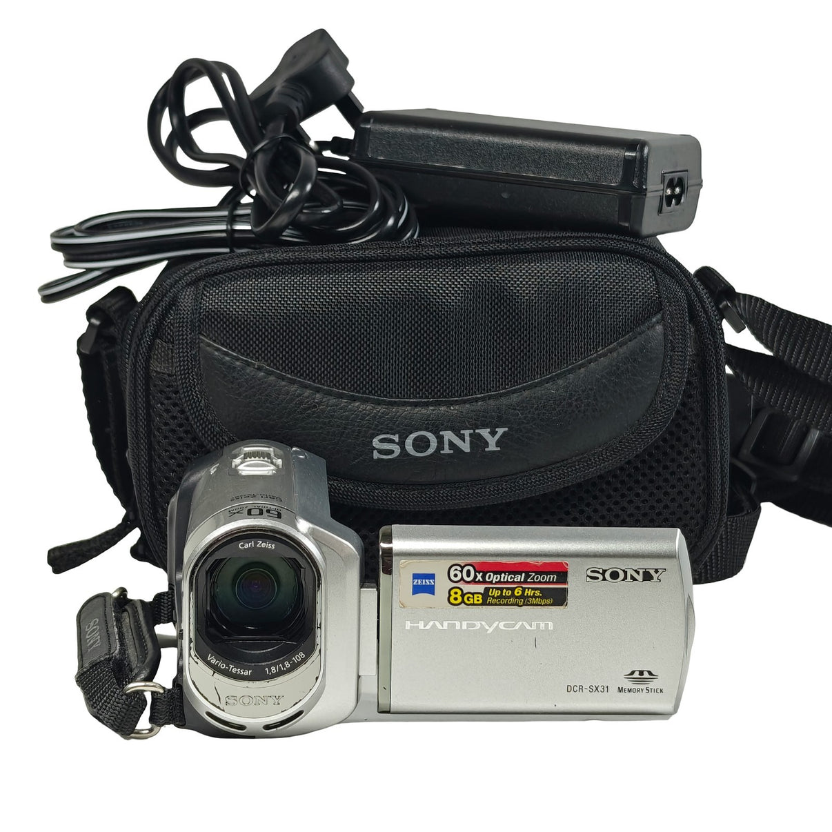 Sony Handycam DCR-SX31E Camcorder 8GB HDD 60x Optical Zoom + Charger & Bag - Native Sole Cameras