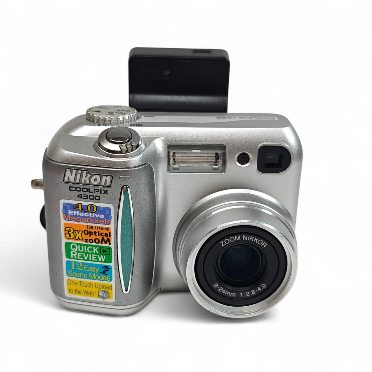 Nikon COOLPIX 4300 Digital Camera Silver 4.0MP 3x Zoom Retro 2000s with Charger - Native Sole Cameras