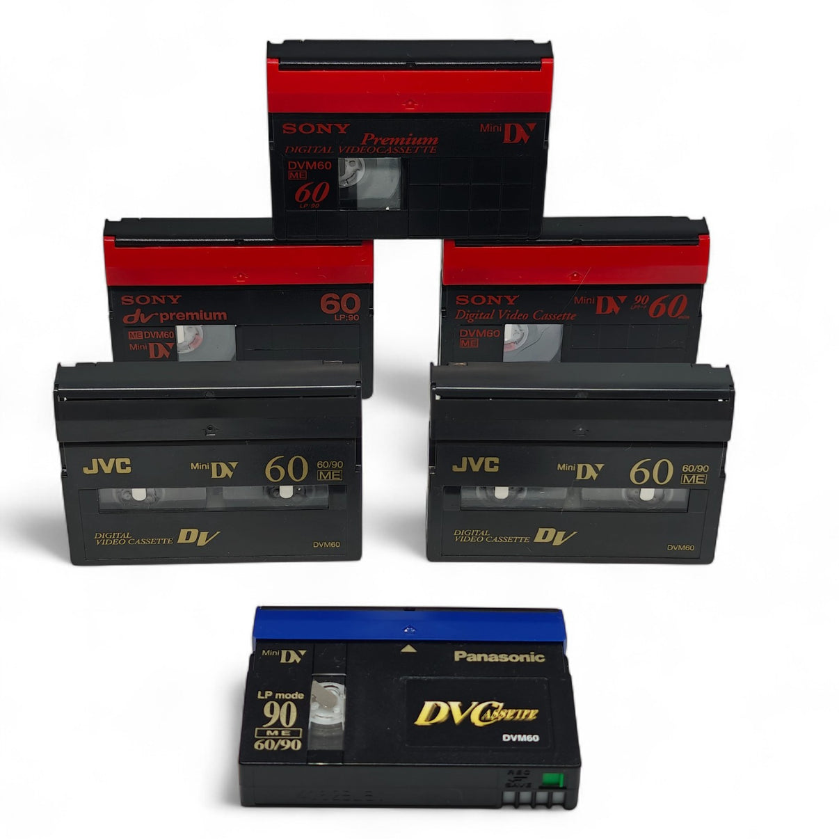6x MiniDV Video Tape Cassette 60/90 Sony JVC Panasonic - Job Lot - Native Sole Cameras