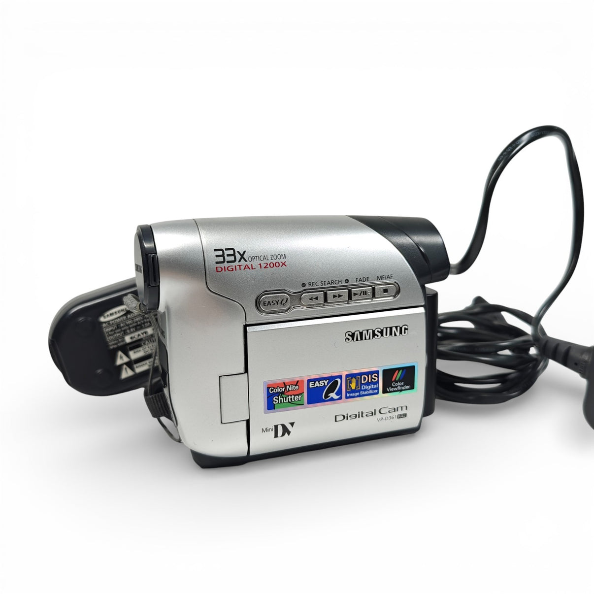 Samsung VP-D361 MiniDV Camcorder 33x Zoom Digital Video Camera with Charger - Native Sole Cameras