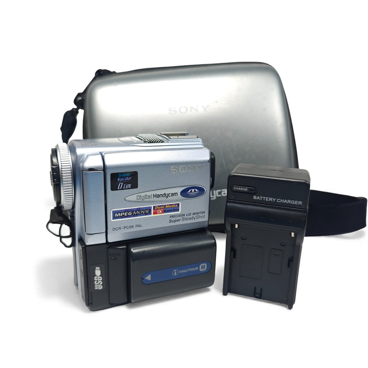 Sony Handycam DCR-PC9E Camcorder NightShot MiniDV Video Camera, Charger, Case - Native Sole Cameras