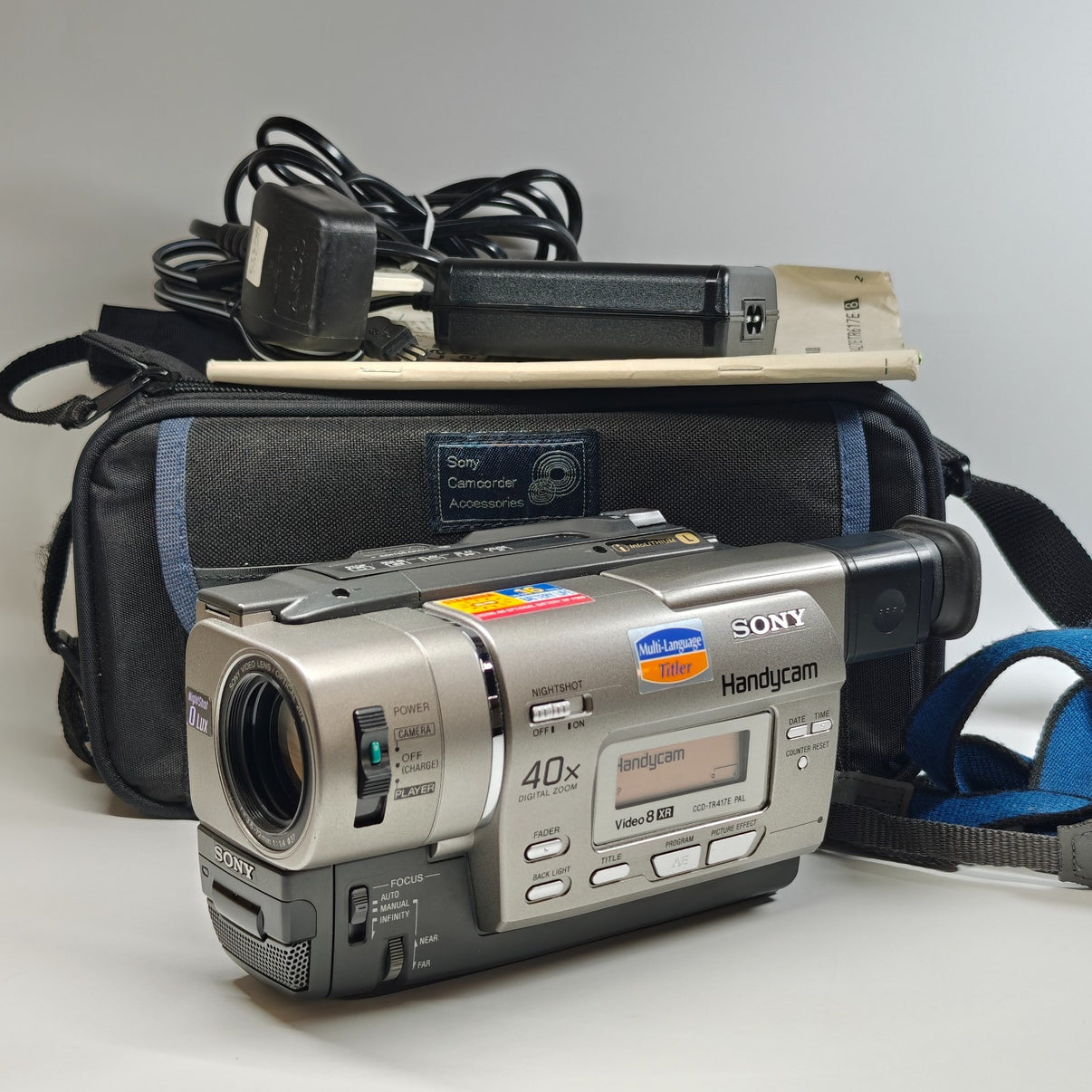 Sony Handycam CCD-TR417E Camcorder Video8 XR Tape Night Vision 40x Zoom + Extras - Native Sole Cameras