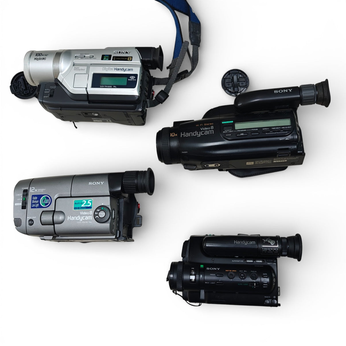4x Sony Handycam Camcorders Video8 Digital8 Job Lot - TR55 TRV11 FX500 TRV320 - Native Sole Cameras