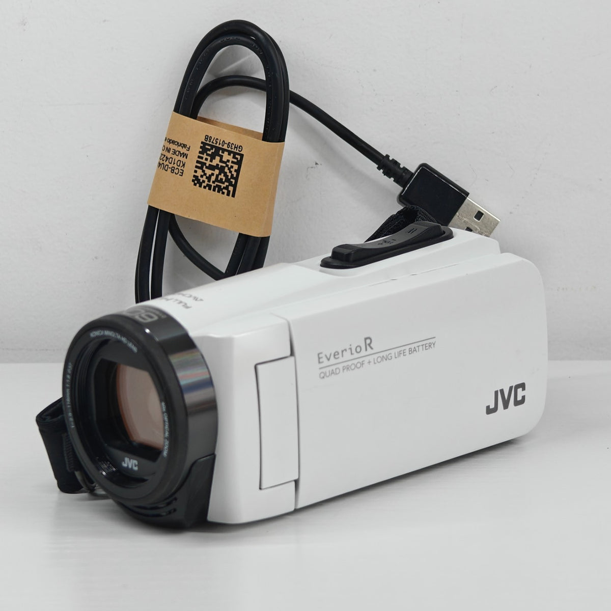 JVC Everio R GZ-R495 Camcorder White Full HD 1080p 60x Zoom Waterproof with USB - Native Sole Cameras