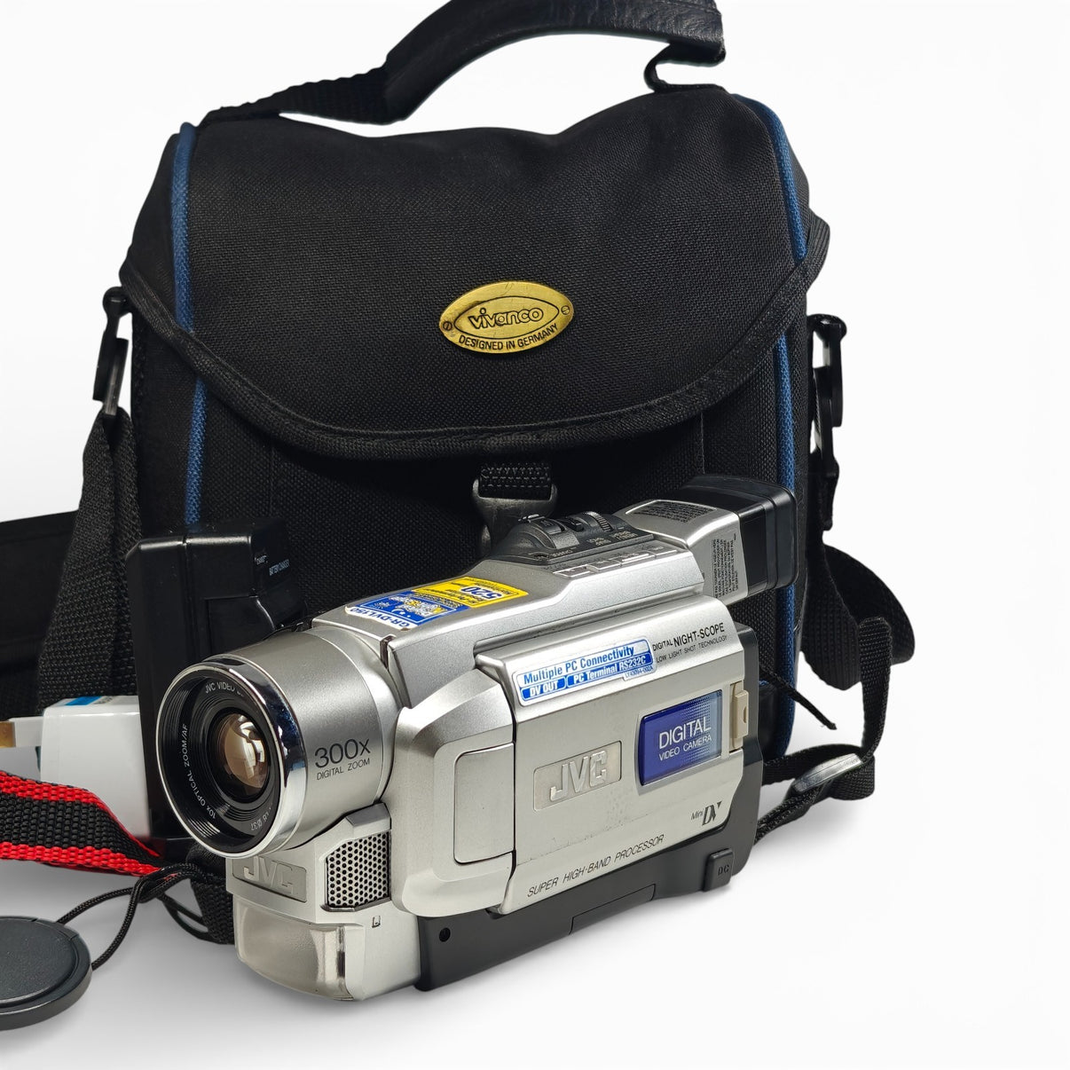 JVC GR-DVL150E Camcorder MiniDV Tape 300x Zoom 2.5" LCD, Bag, Charger - Native Sole Cameras