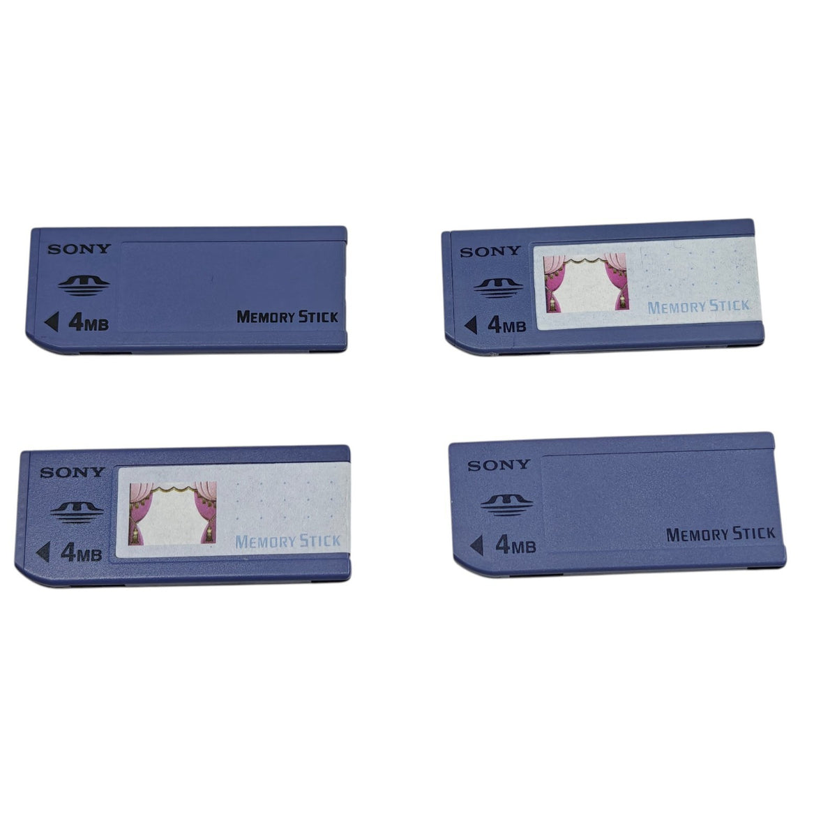 4x Sony 4MB Memory Sticks MSA-4A Memory Cards Job Lot for Sony Cybershot Cameras - Native Sole Cameras