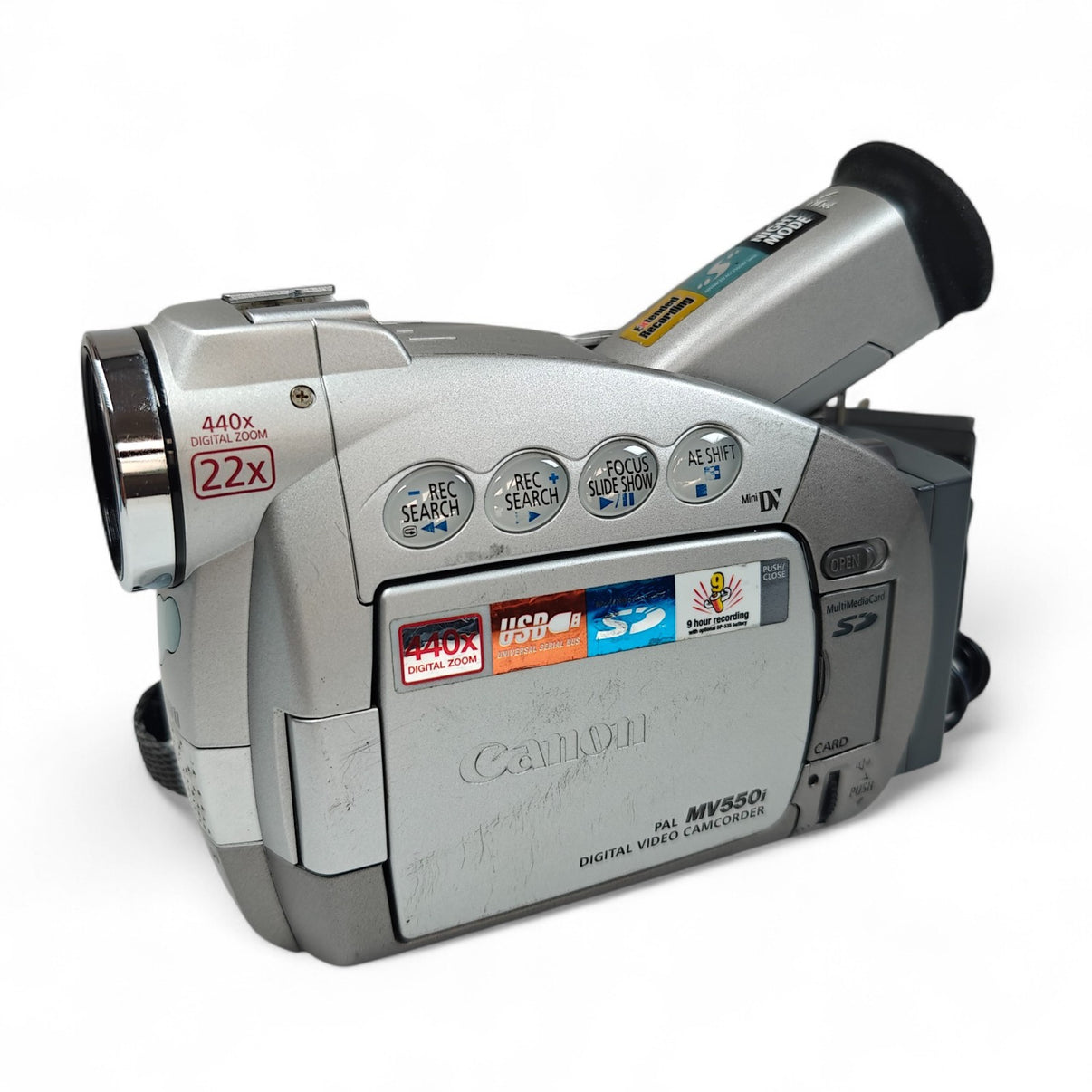 Canon MV550i MiniDV Camcorder Silver 440x Zoom Video Camera + Charger - Native Sole Cameras