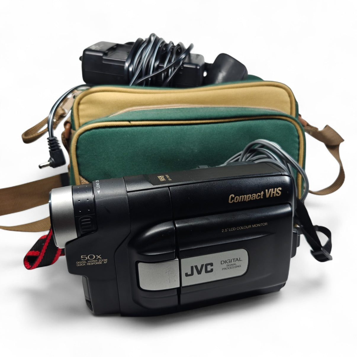 JVC GR-FXM15E Camcorder LCD 50x VHSC Retro Video Camera, Bag, Charger - Native Sole Cameras