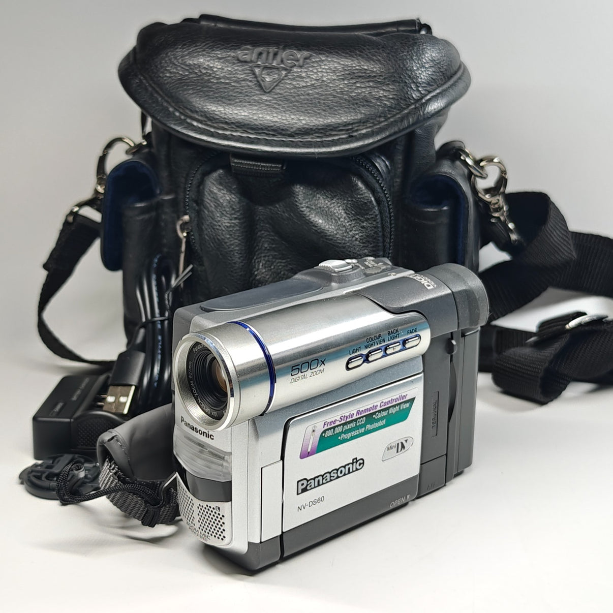 Panasonic NV-DS60 Camcorder Silver MiniDV 500x Digital Zoom LCD Video Cam Bundle - Native Sole Cameras