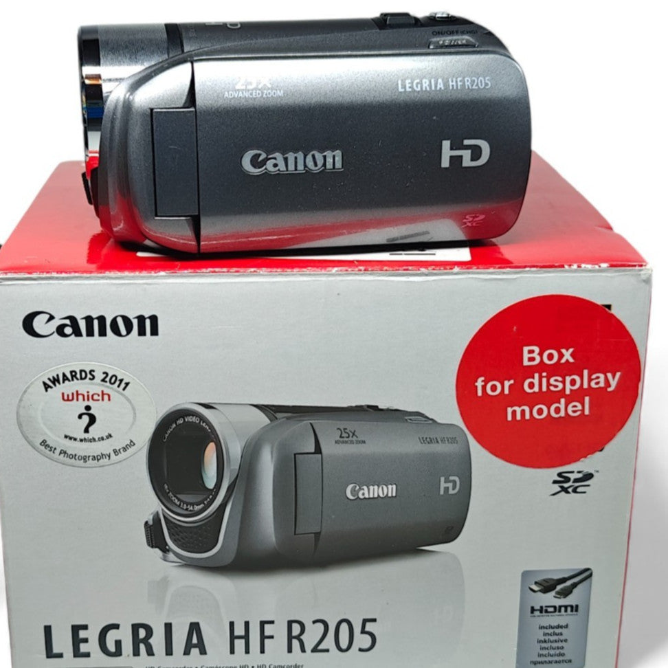 Canon LEGRIA HF R205 Camcorder HD 25x Zoom CMOS 2.07MP AVCHD - Boxed - Native Sole Cameras