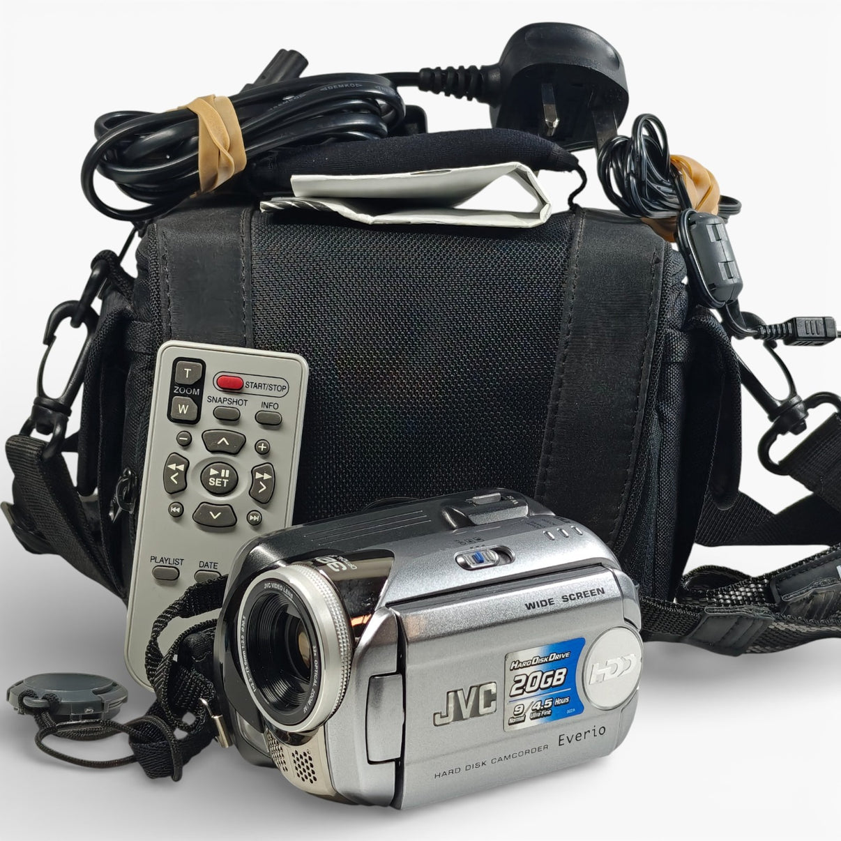 JVC Everio GZ-MG26 Camcorder 20GB HDD 32x Zoom Video Cam + Charger + Extras - Native Sole Cameras