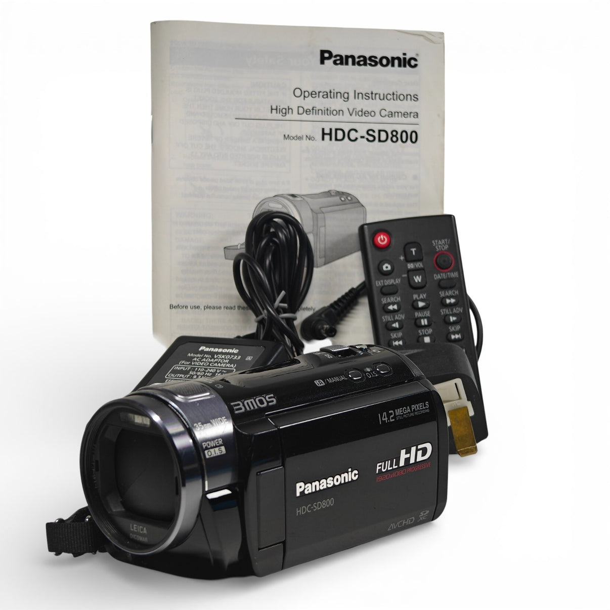 Panasonic HDC-SD800 Camcorder 14.2MP 1080p HD Digital Video + Charger & Extras - Native Sole Cameras