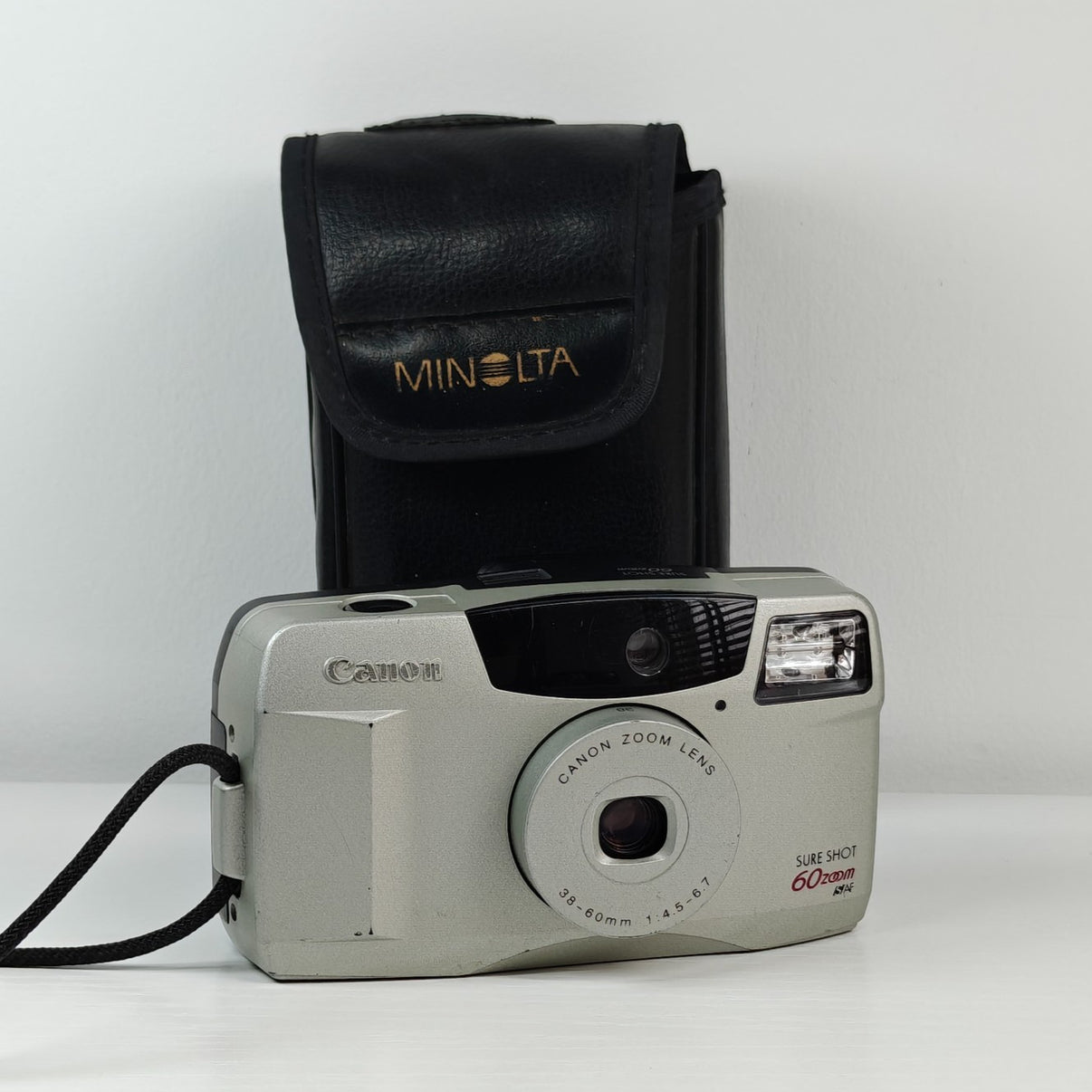 Canon Sure Shot 60 Zoom AF Camera 35mm Film 38-60mm Lens Vintage Retro + Case - Native Sole Cameras