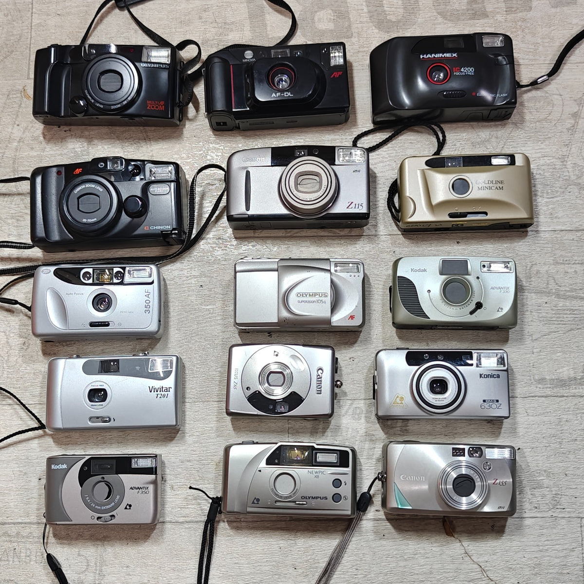 15x 35mm APS Film Cameras Job Lot - Canon Z115 Z155, Olympus 105G, Kodak F330 - Native Sole Cameras
