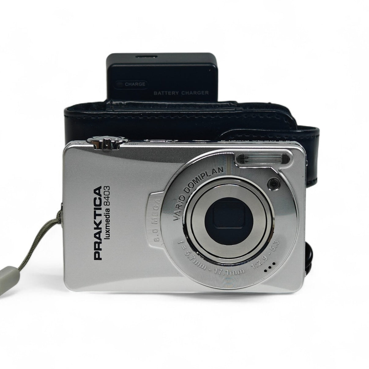 Praktica Luxmedia 8403 8.0MP Digital Camera (Silver) 3x Zoom, Case, Charger - Native Sole Cameras