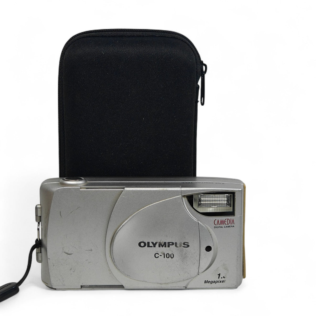 Olympus CAMEDIA C-100 Digital Camera (Silver) 1.3MP Retro Compact with Case - Native Sole Cameras