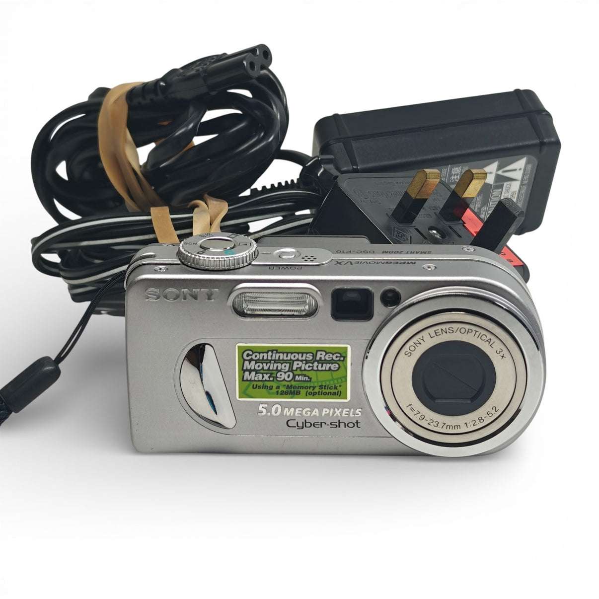 Sony Cyber-shot DSC-P10 5.0MP Digital Camera Silver 3x Zoom Digicam + Charger - Native Sole Cameras