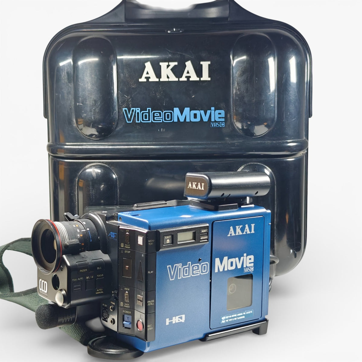 AKAI PV-C8 Camcorder Blue VHSC Analogue Video Recorder + Accessories | Faulty - Native Sole Cameras