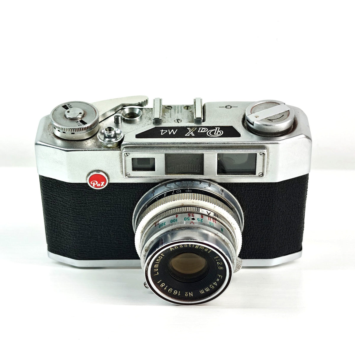 Pax M4 35mm Rangefinder Camera w/ Luminor Anastigmat 45mm f/2.8 Lens - 1958 - Native Sole Cameras