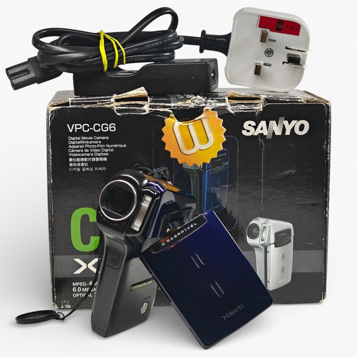 Sanyo Xacti VPC-CG6 6.0MP Camcorder Dark Blue 5x Zoom Digital Movie Camera Boxed - Native Sole Cameras