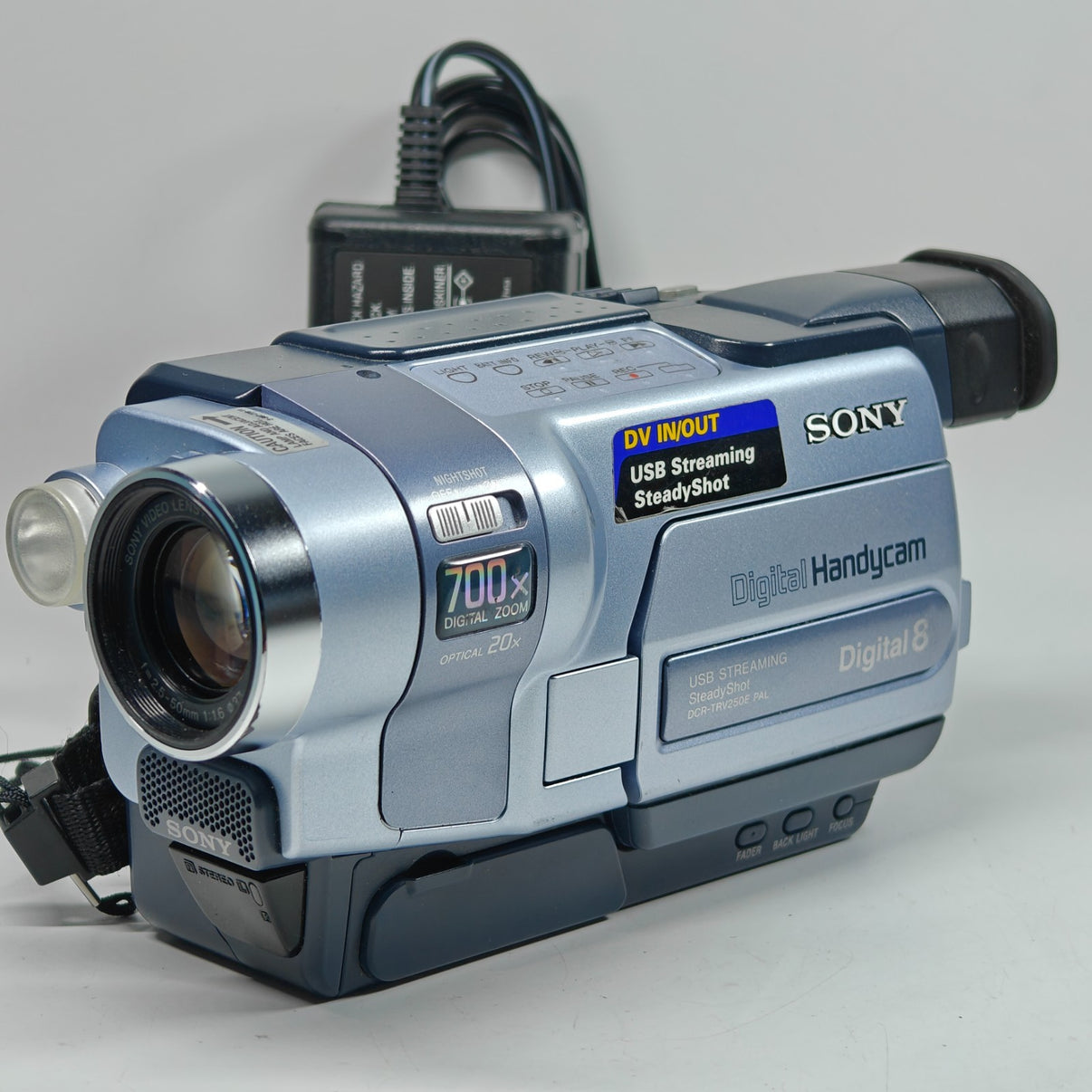 Sony Digital Handycam DCR-TRV250 Digital8 Camcorder 20x Zoom NightShot + Charger - Native Sole Cameras