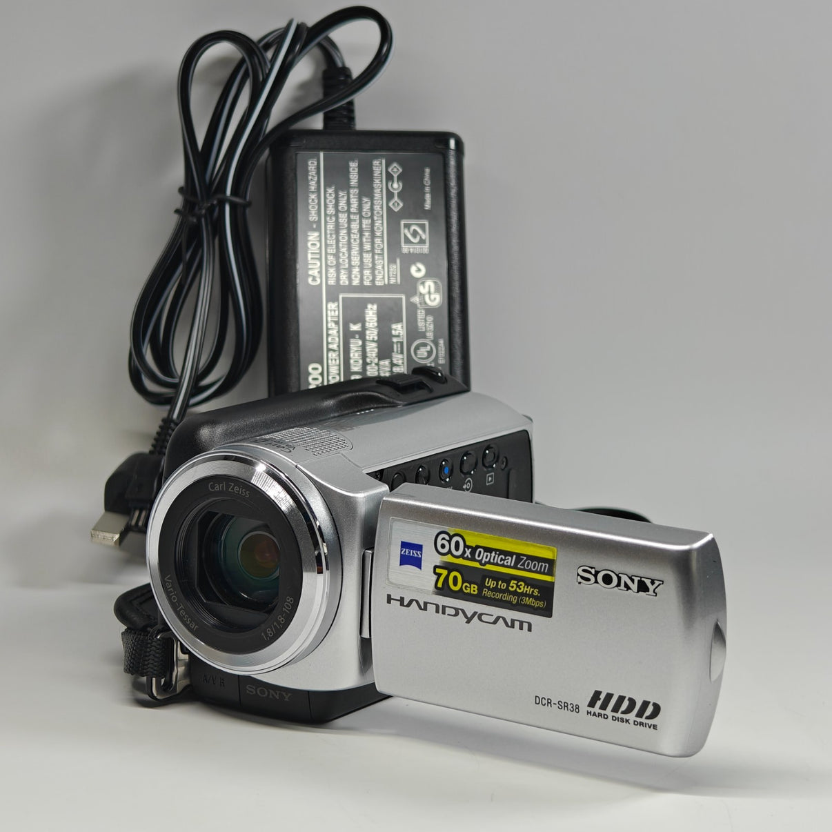 Sony Handycam DCR-SR38E Camcorder Silver 70GB HDD 60x Optical Zoom + Charger - Native Sole Cameras