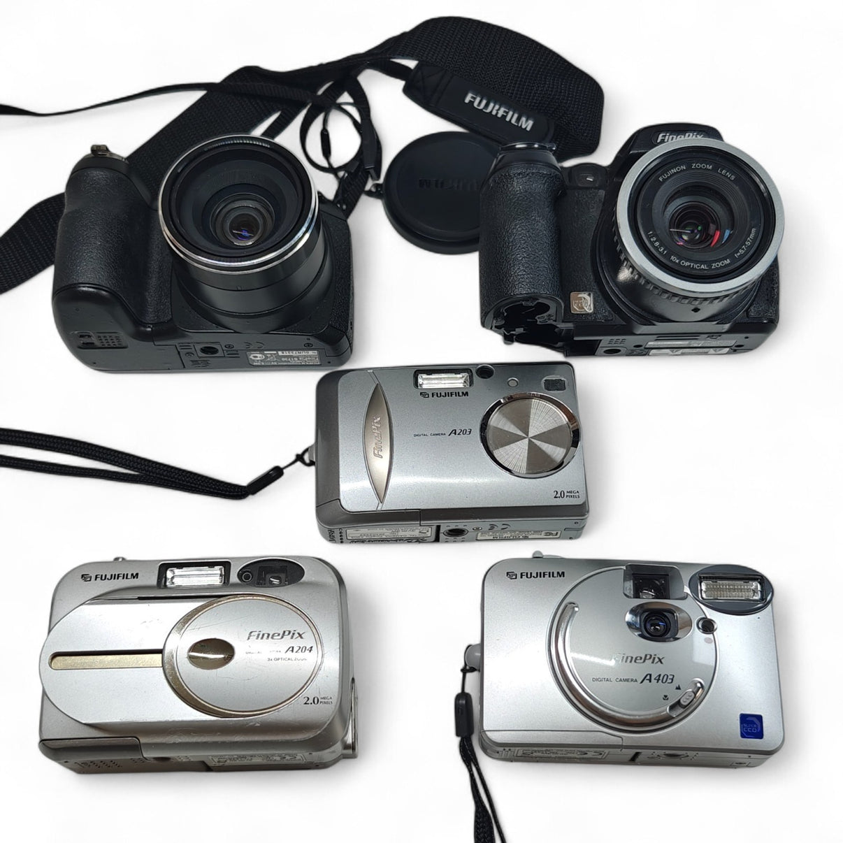 5x Fujifilm Digital Cameras Job Lot Fujifilm FinePix A203 A204 A403 S1730 S5000 - Native Sole Cameras