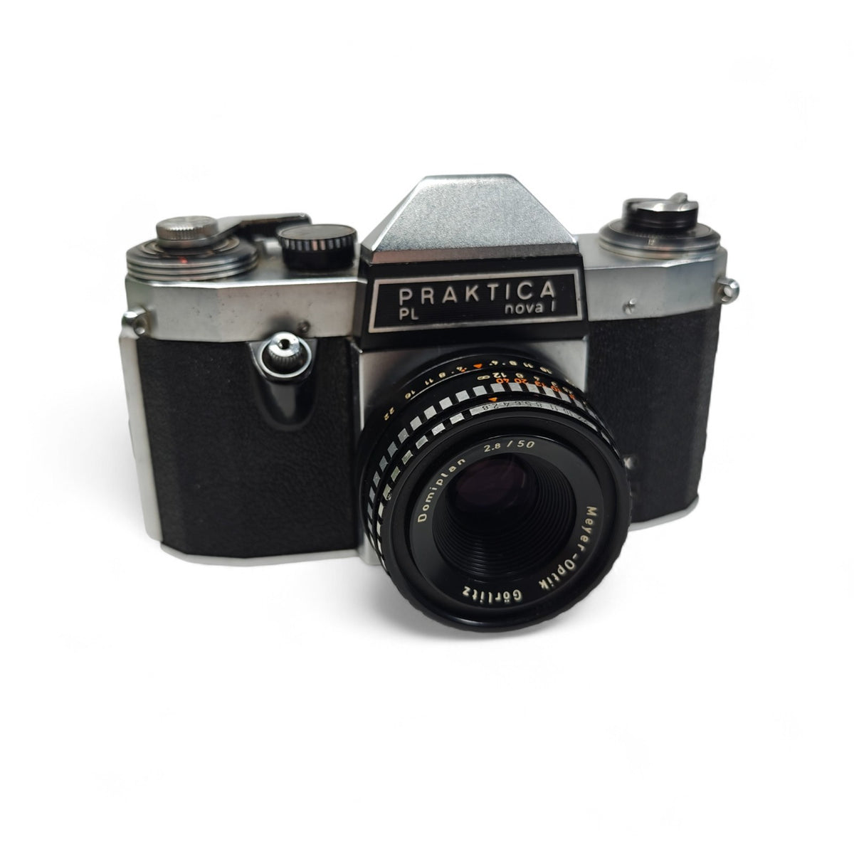 Praktica PL Nova I SLR 35mm Film Camera + Meyer-Optik Görlitz Domiplan 50mm Lens - Native Sole Cameras
