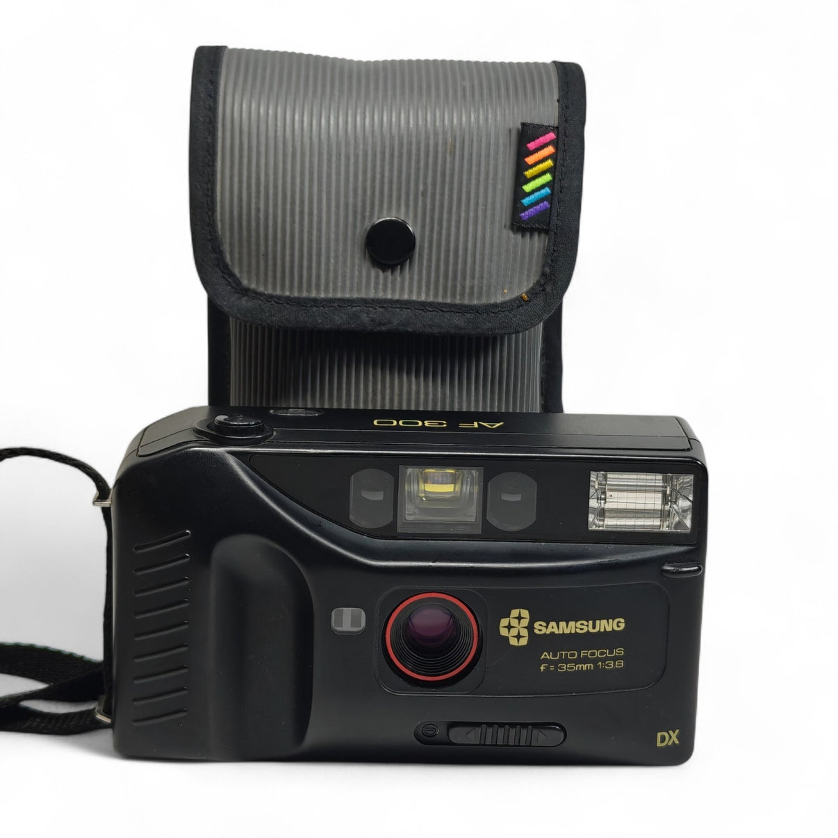Samsung AF 300 35mm Film Camera Point And Shoot 1:3.8 Auto Focus Retro + Case.