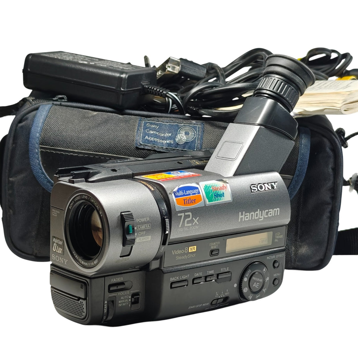 Sony Handycam CCD-TR640E Camcorder Video8 XR Tape PAL NightShot + Accessories - Native Sole Cameras