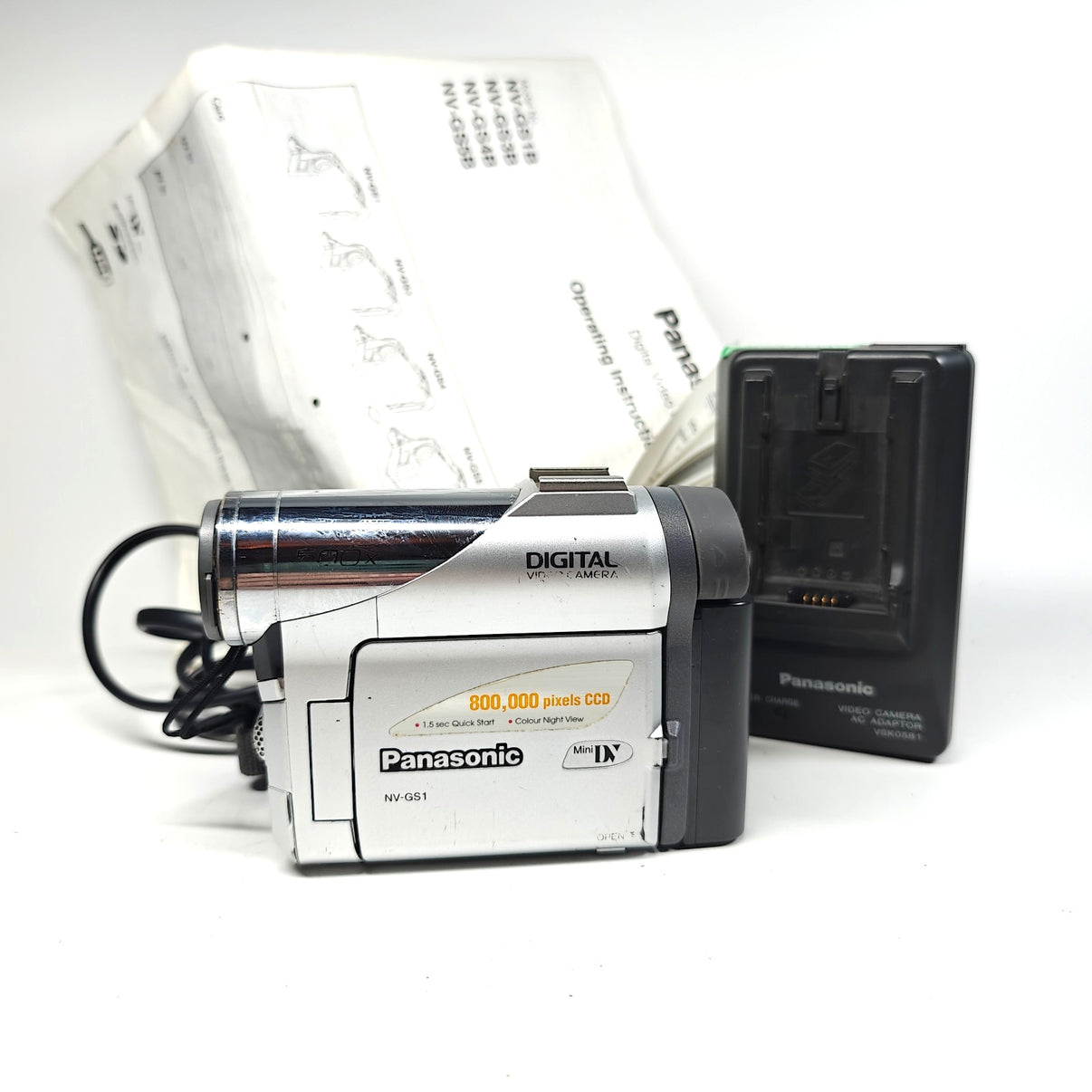 Panasonic NV-GS1 MiniDV Camcorder CCD 0.8MP Retro Video Cam, Charger, Manual - Native Sole Cameras