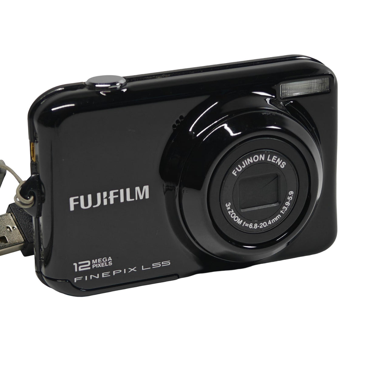 Fujifilm FinePix L55 12MP Digital Camera Black 3x Zoom Fujinon Digicam + Charger - Native Sole Cameras