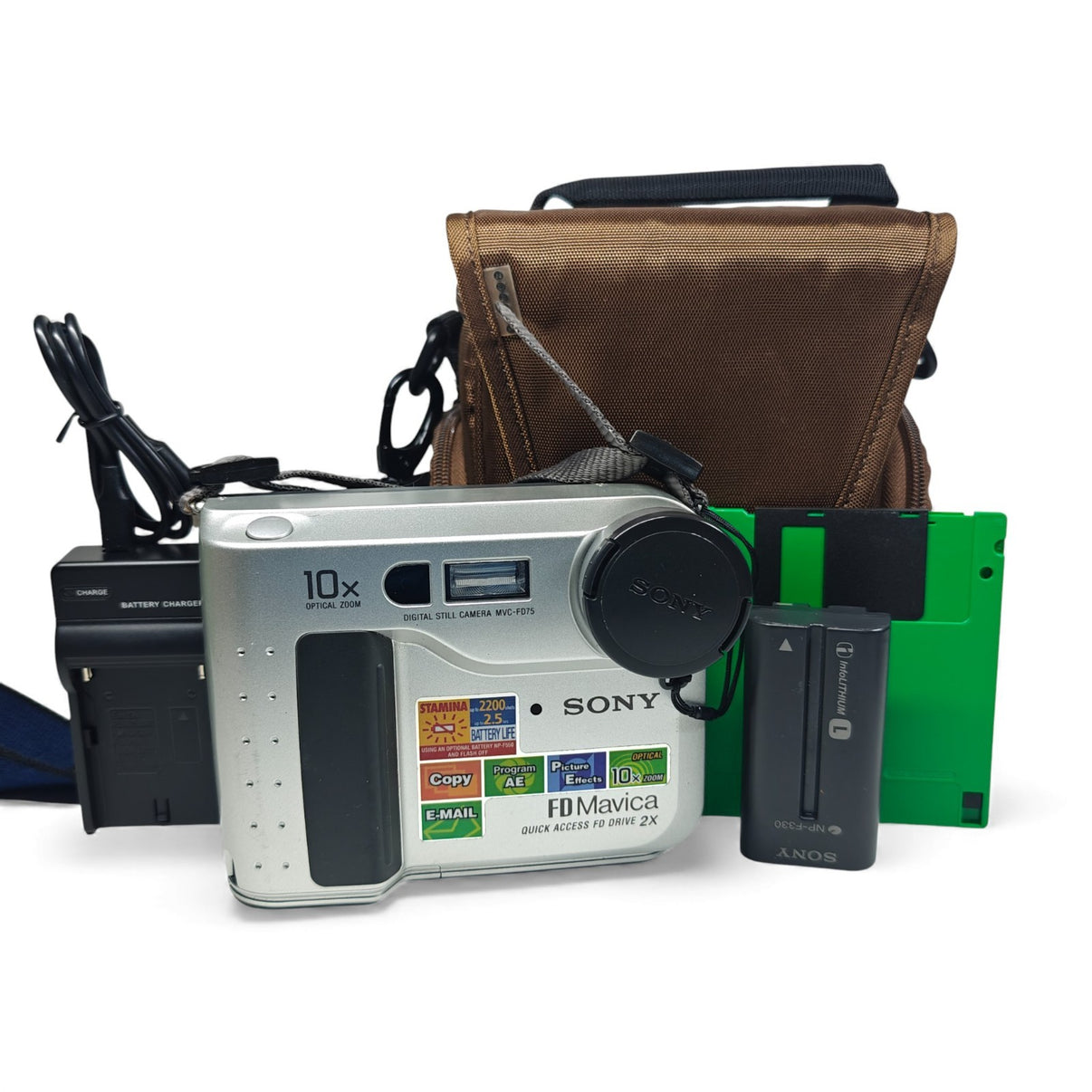 Sony Mavica MVC-FD75 0.4MP Digital Camera Retro Floppy Disk Digicam Bundle - Native Sole Cameras