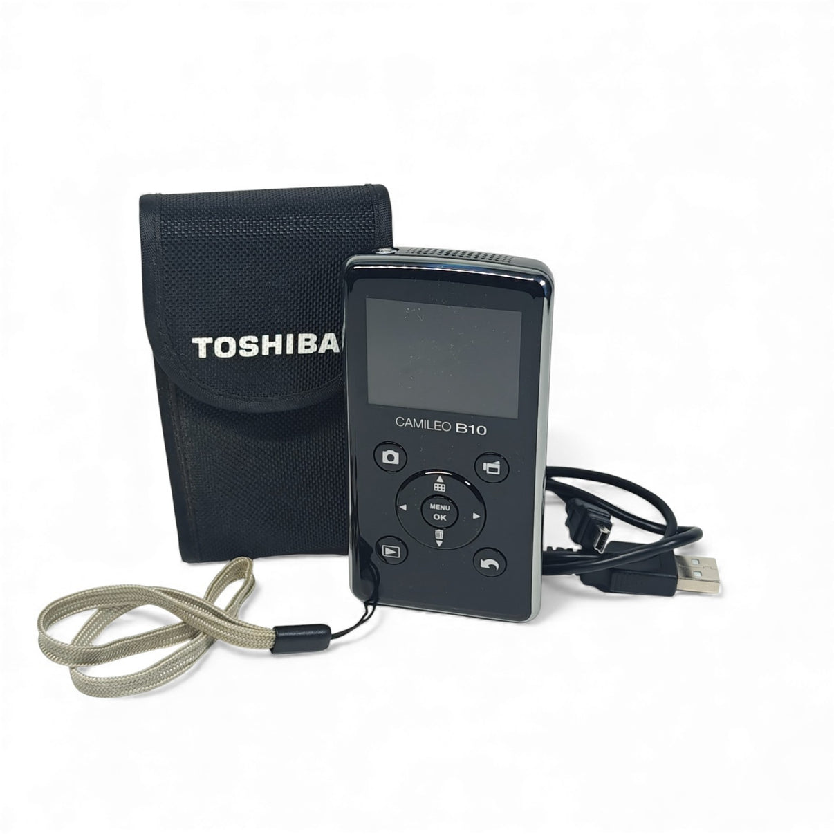 Toshiba Camileo B10 Camcorder 5MP CMOS 1080P HD Pocket Cam, USB, Case - Native Sole Cameras