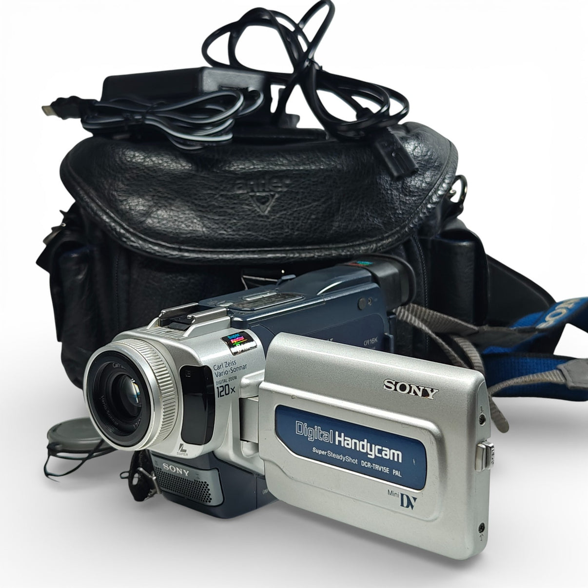 Sony Handycam DCR-TRV15E Camcorder MiniDV Tape NightShot 120x Carl Zeiss Bundle - Native Sole Cameras