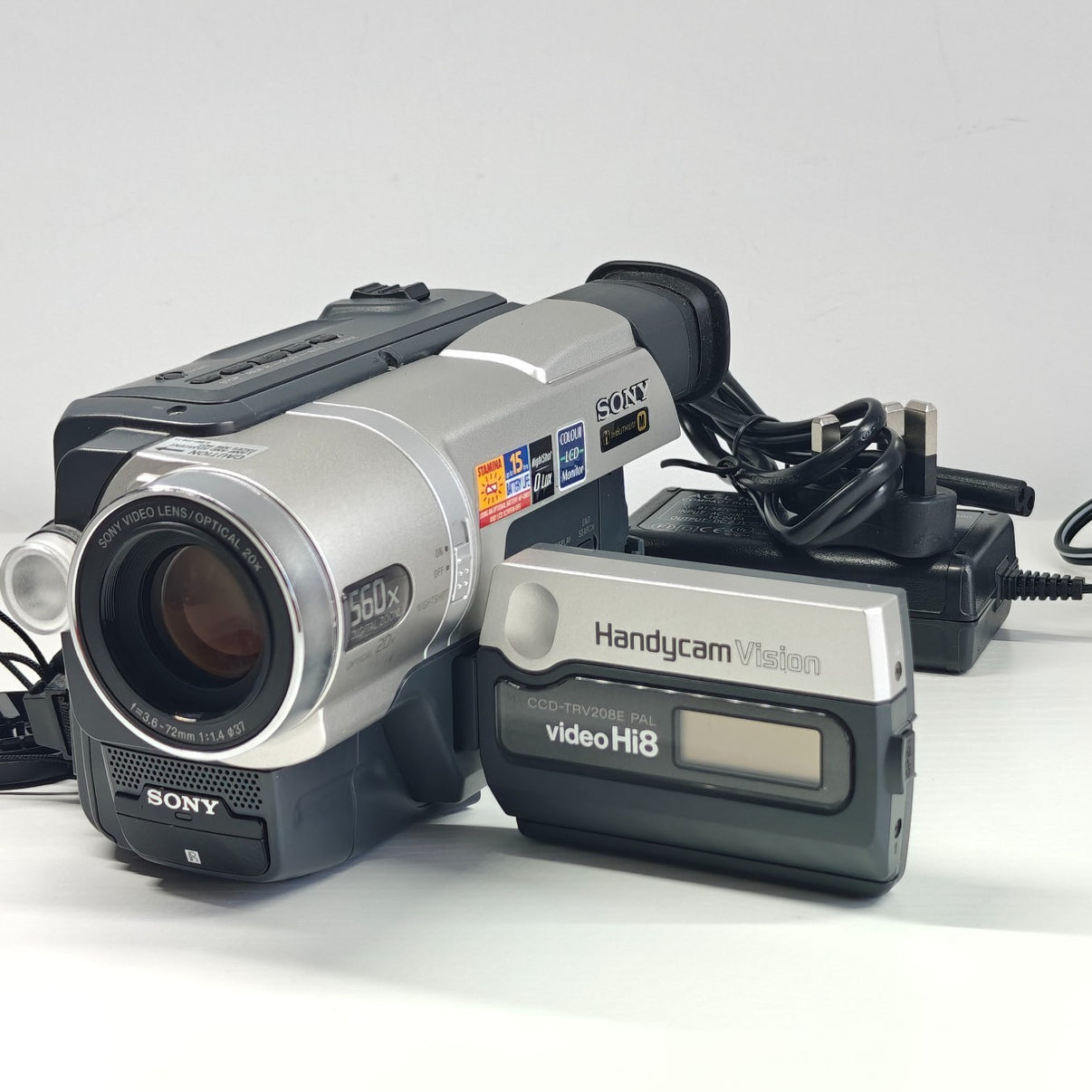 Sony Handycam CCD-TRV208E Hi8 Retro Camcorder NightShot 560x Zoom with Charger - Native Sole Cameras