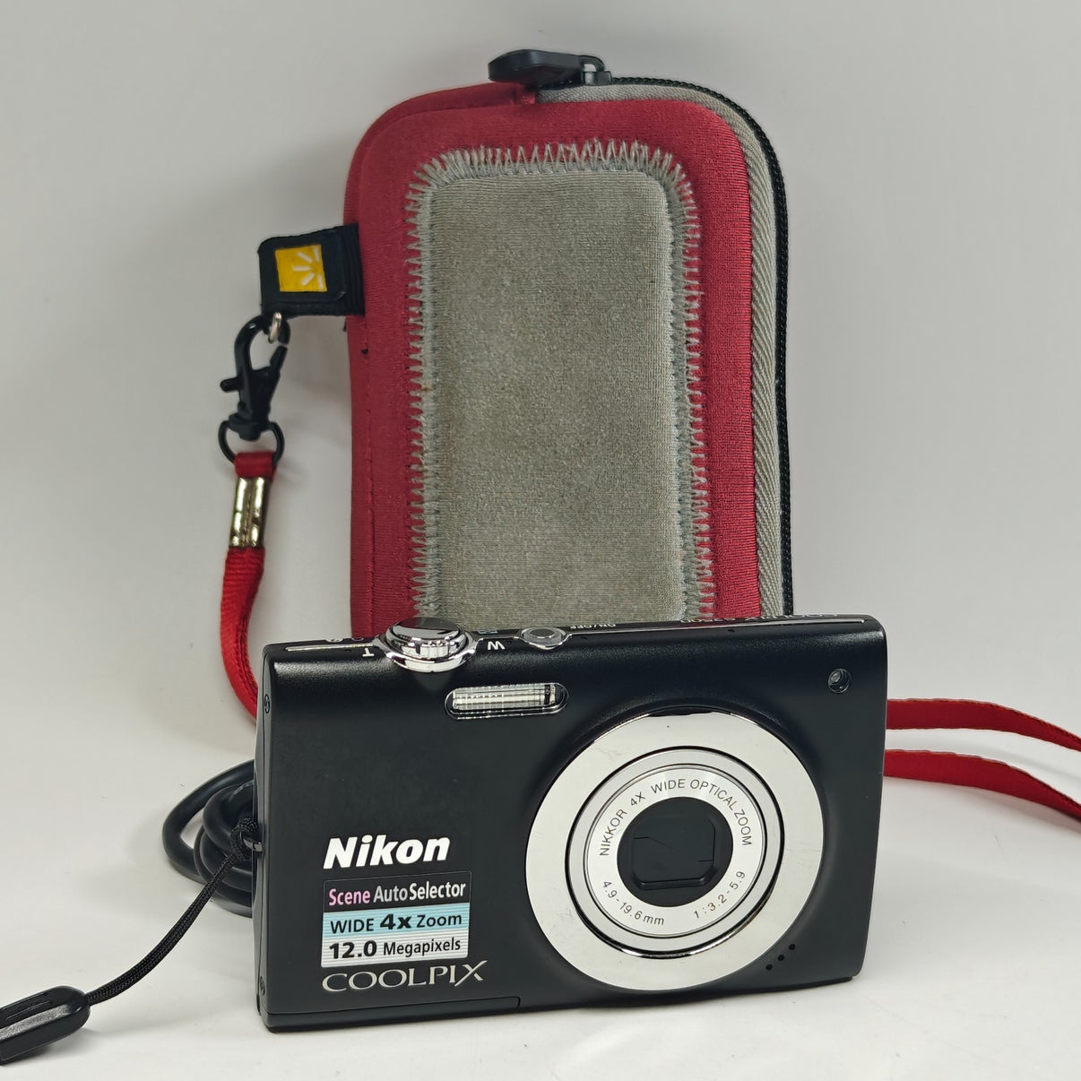 Nikon COOLPIX S2500 Compact Digital Camera Black 12MP 4x Zoom + Charger + Case - Native Sole Cameras