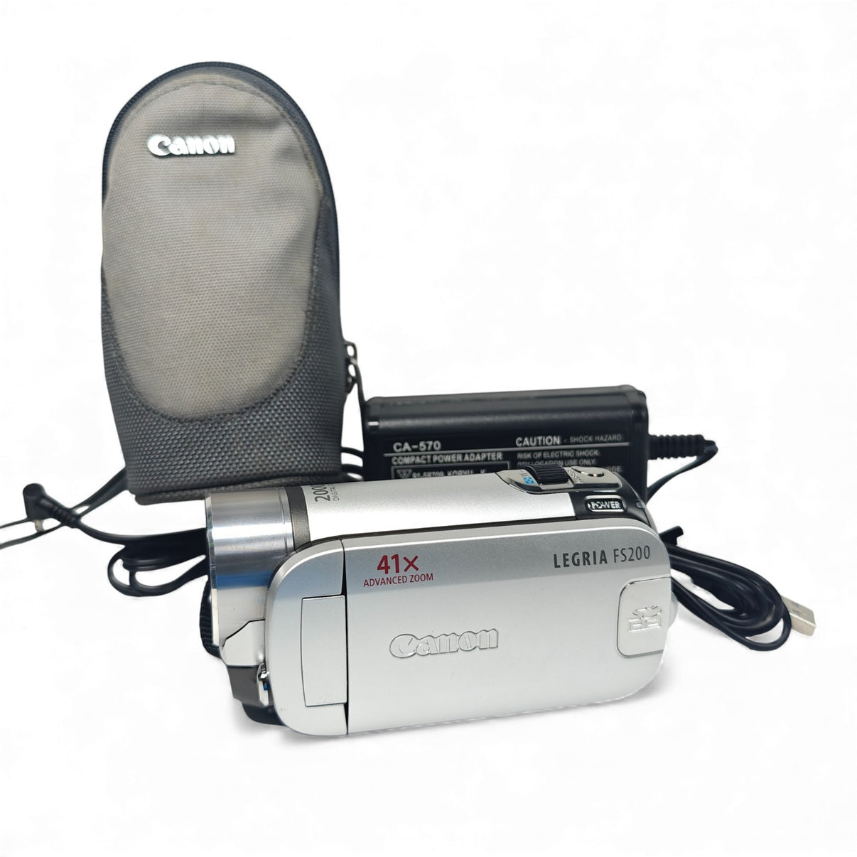 Canon LEGRIA FS200 Camcorder 41x Zoom Digital Video Camera, Charger, Case - Native Sole Cameras