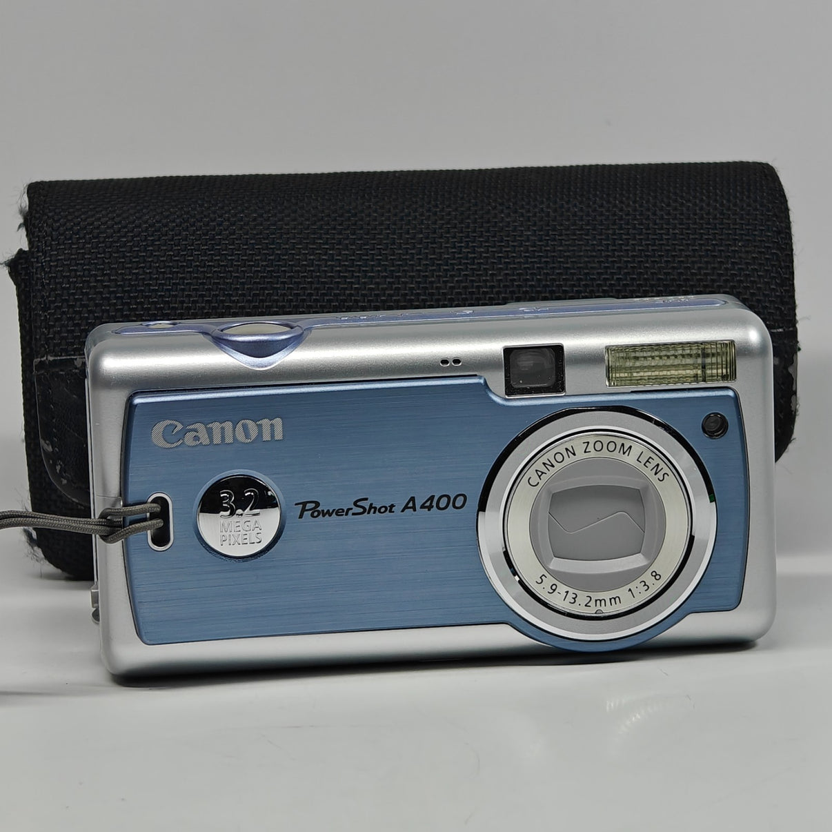 Canon PowerShot A400 Digital Camera Blue 3.2MP 2.2x Zoom Retro Digicam + Case - Native Sole Cameras