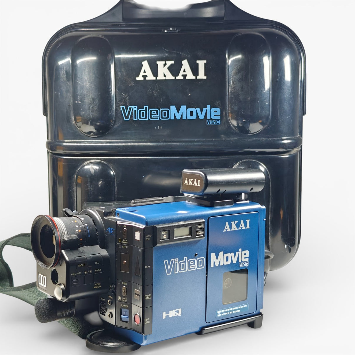 AKAI PV-C8 Camcorder Blue VHSC Analogue Video Recorder + Accessories | Faulty - Native Sole Cameras