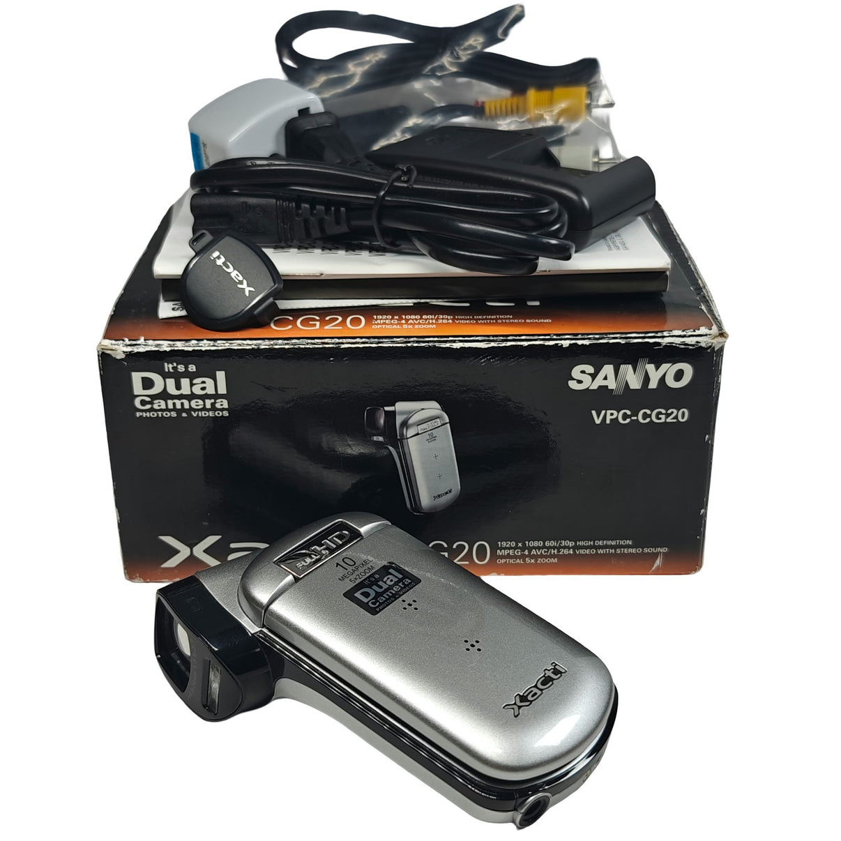 Sanyo Xacti VPC-CG20 Camcorder 1080p Full HD 10MP 5x Zoom Video Camera - Boxed - Native Sole Cameras