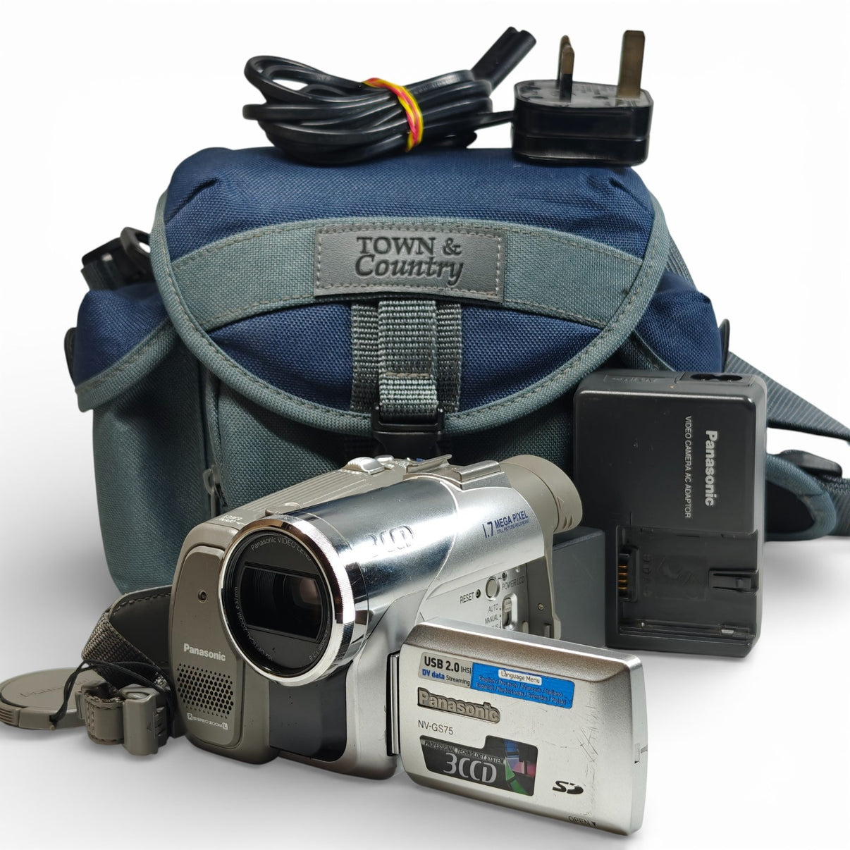 Panasonic NV-GS75 MiniDV Camcorder 3CCD 1.7MP Retro Video Cam with Bag + Charger - Native Sole Cameras